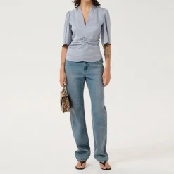 Best Bianca Ruched Blouse Women Tops