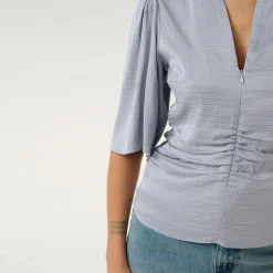 Best Bianca Ruched Blouse Women Tops