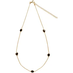 New Black Onyx Stepping Stone Necklace Women Necklaces
