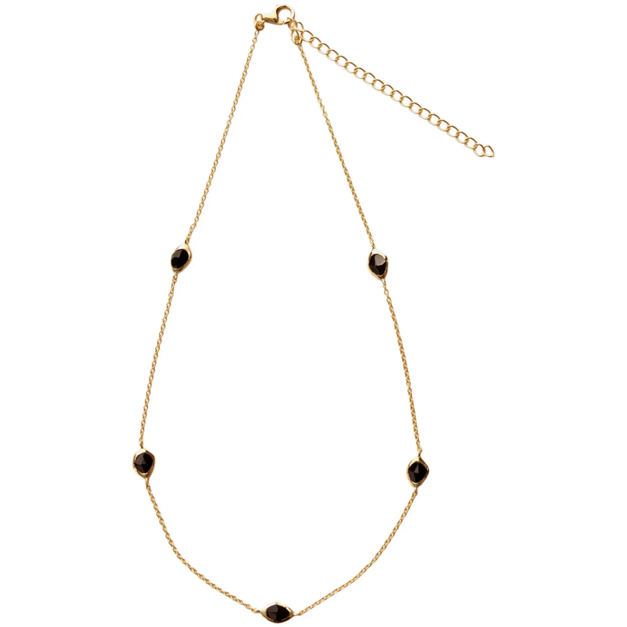 New Black Onyx Stepping Stone Necklace Women Necklaces