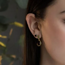 Online Black Onyx Stepping Stone Earrings Women Earrings