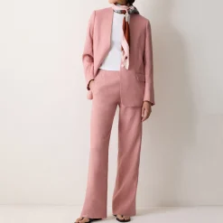 Hot Blake High-Rise Linen Straight Leg Trousers Women Trousers & Shorts