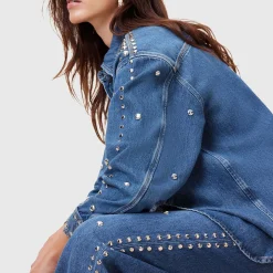 Best Blake Studded Wide Leg Jeans Women Denim
