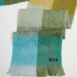 Best Blue & Green Mohair Scarf Women Scarves