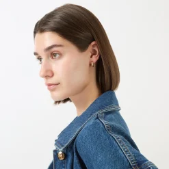 Bold Link Small Hoops Women Earrings