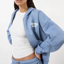 Bold Logo Oversized Zip Hoodie Women Sweatshirts & Hoodies