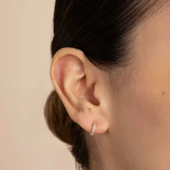 New Bold Pavé Huggies Women Earrings