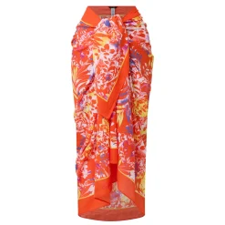 Online Border Pareo Floral Sarong Women Swimwear & Beachwear