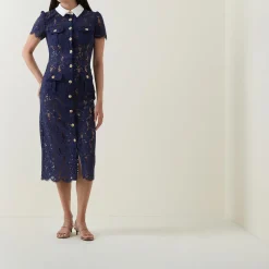 Online Bouclé Knit Bow Flared Dress Women Dresses|Mother Of The Bride