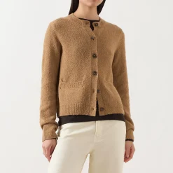Bouclé Knitted Cardigan Women Sweaters & Cardigans