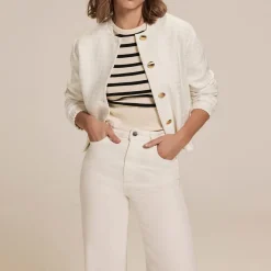 Discount Boucle Bomber Jacket Women Coats & Jackets