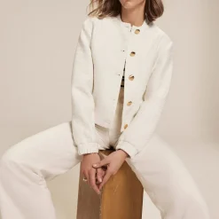 Discount Boucle Bomber Jacket Women Coats & Jackets