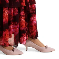 Clearance Bow Kitten Heel Courts Women Heels