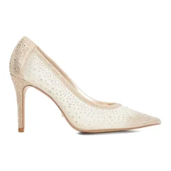 Best Brightest Mesh Embellished Courts Women Heels