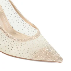 Best Brightest Mesh Embellished Courts Women Heels