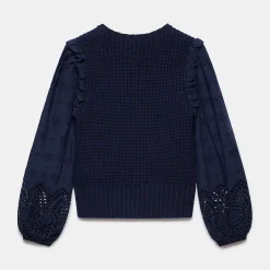 Sale Broderie Sleeve Sweater Women Sweaters & Cardigans