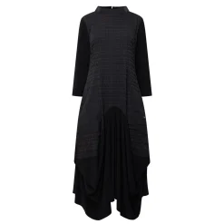 Bubble Jacquard Asymmetric Dress Women Dresses