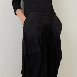 Bubble Jacquard Asymmetric Dress Women Dresses