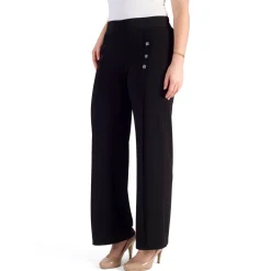 New Button Detail Jersey Trouser Women Trousers & Shorts