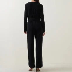 Outlet Button-Detail Wide Leg Jumpsuit Women Jumpsuits