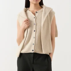 Online Button-Down Knitted Vest Women Sweaters & Cardigans
