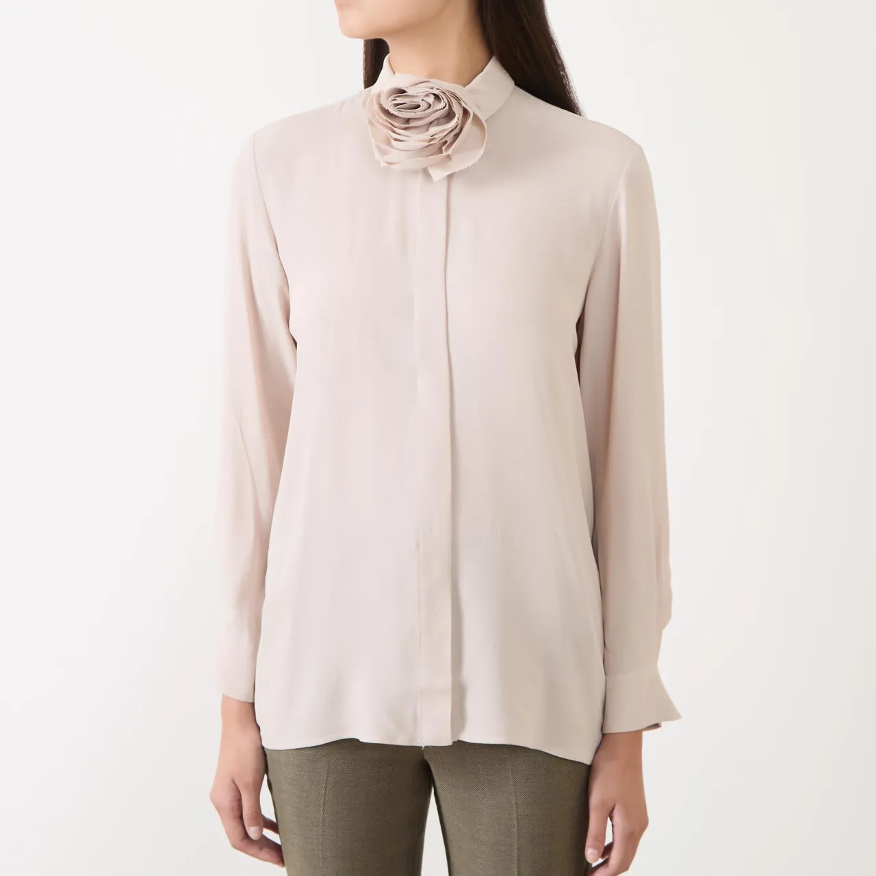 Clearance Cabiria Floral Collar Shirt Women Tops