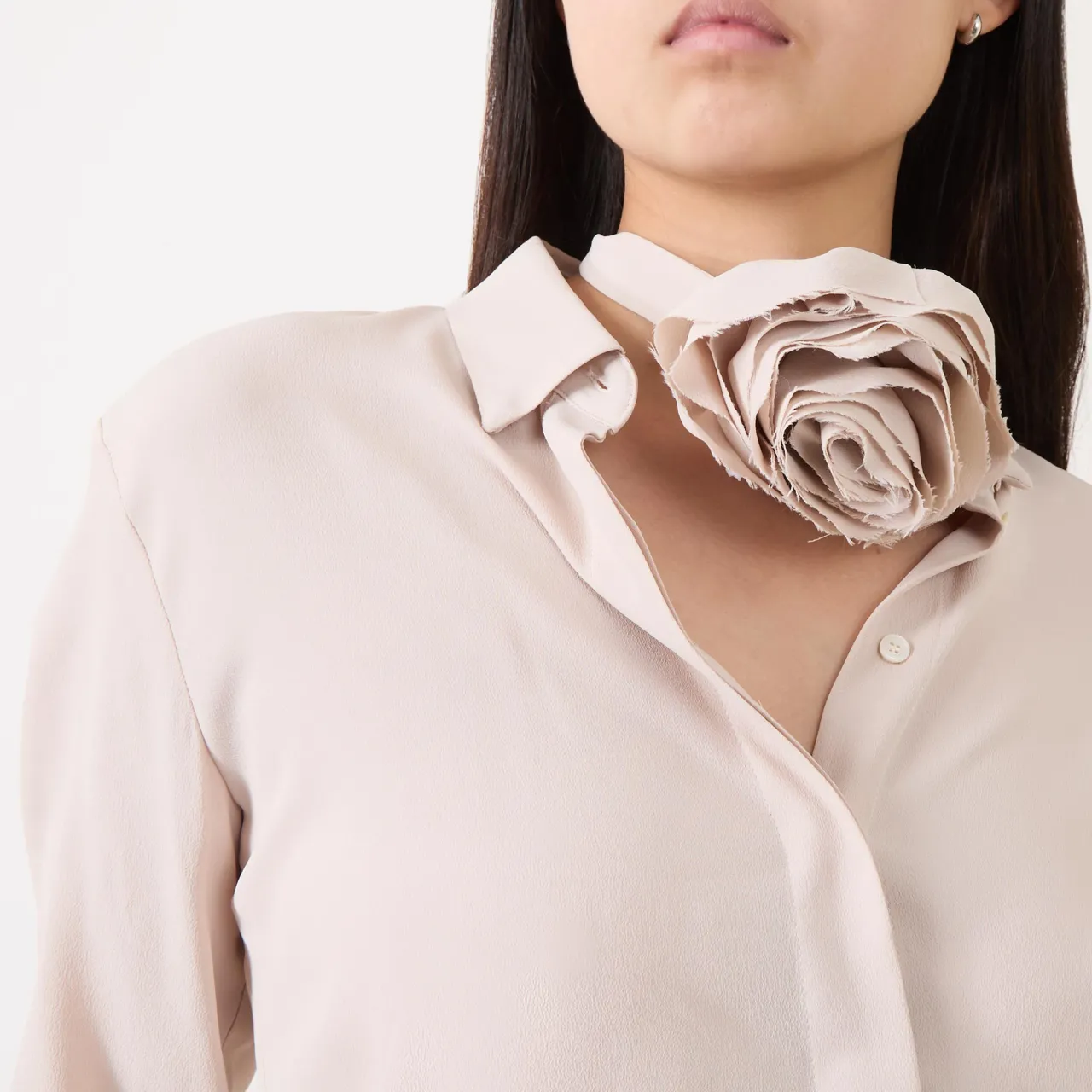 Clearance Cabiria Floral Collar Shirt Women Tops