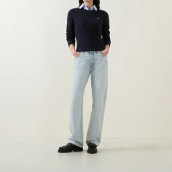 Sale Cable Knit Logo Sweater Women Sweaters & Cardigans