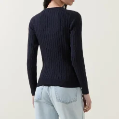 Sale Cable Knit Logo Sweater Women Sweaters & Cardigans