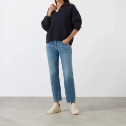 Hot Callie Straight Leg Ankle Jeans Women Denim