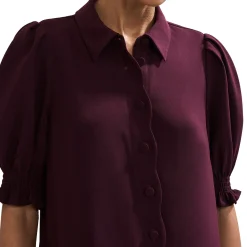 Hot Candice Scalloped Mini Shirt Dress Women Dresses
