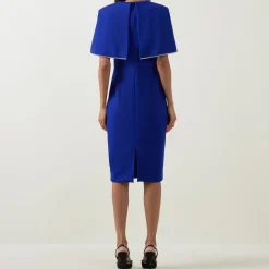 Cape-Sleeve Pencil Dress Women Dresses|Mother Of The Bride