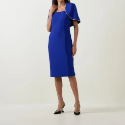 Cape-Sleeve Pencil Dress Women Dresses|Mother Of The Bride