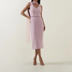 New Cape-Sleeve Pencil Dress Women Dresses|Mother Of The Bride
