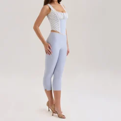 Clearance Carella Lace Trim Fitted Capri Trousers Women Trousers & Shorts