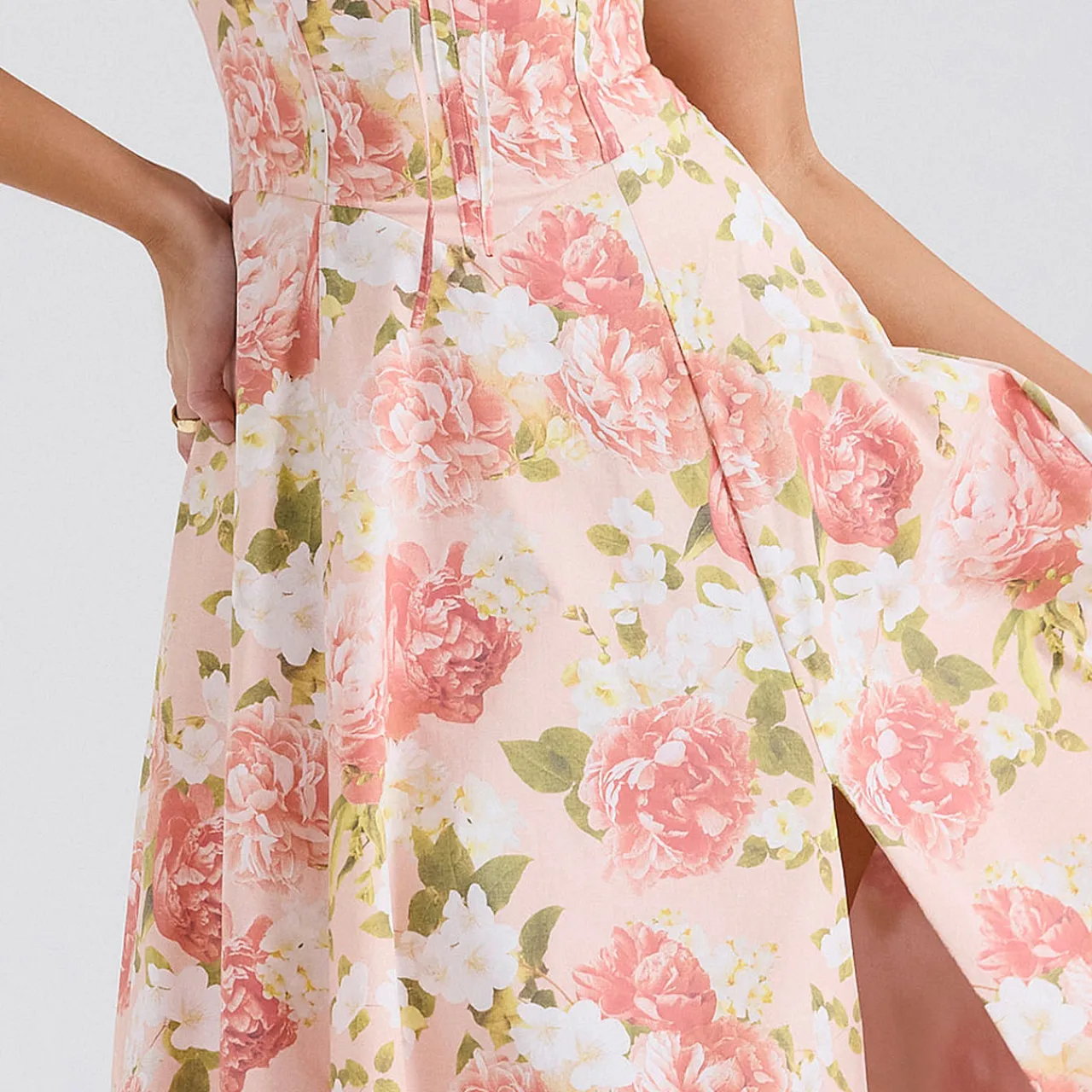 Carmen Peony Bustier Sundress Women Dresses