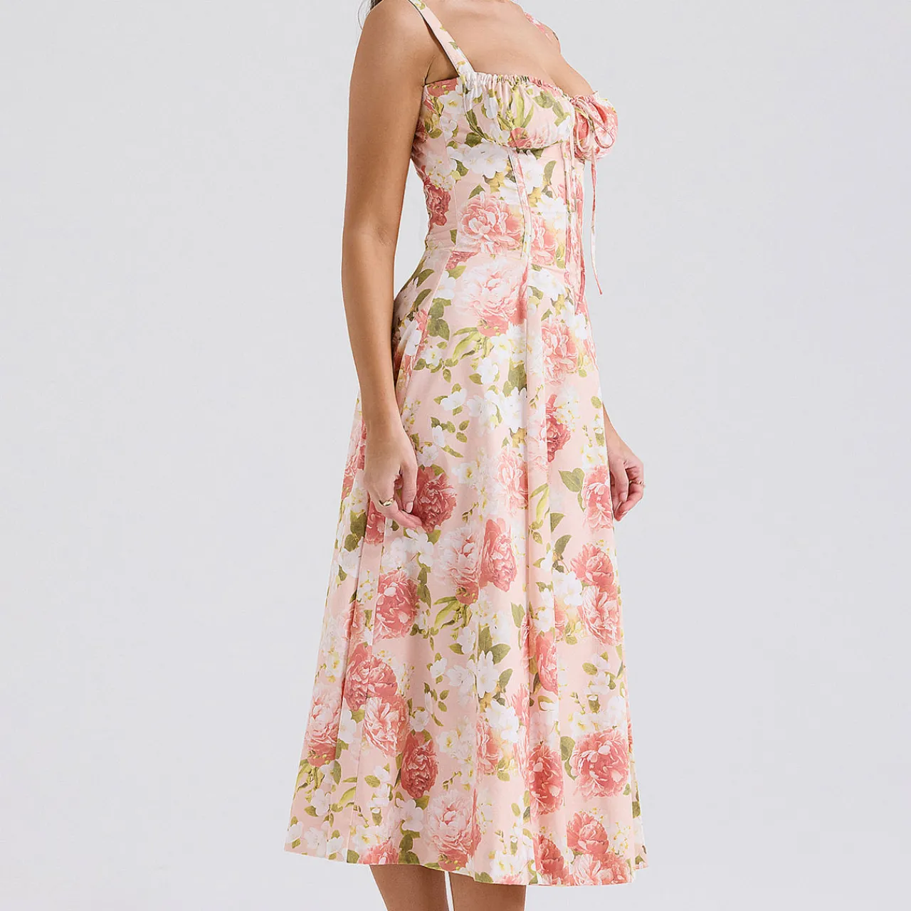 Carmen Peony Bustier Sundress Women Dresses