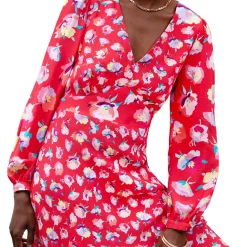Carnation Flared Dress Women Dresses