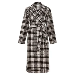 Clearance Cassie Check Wrap Coat Women Coats & Jackets