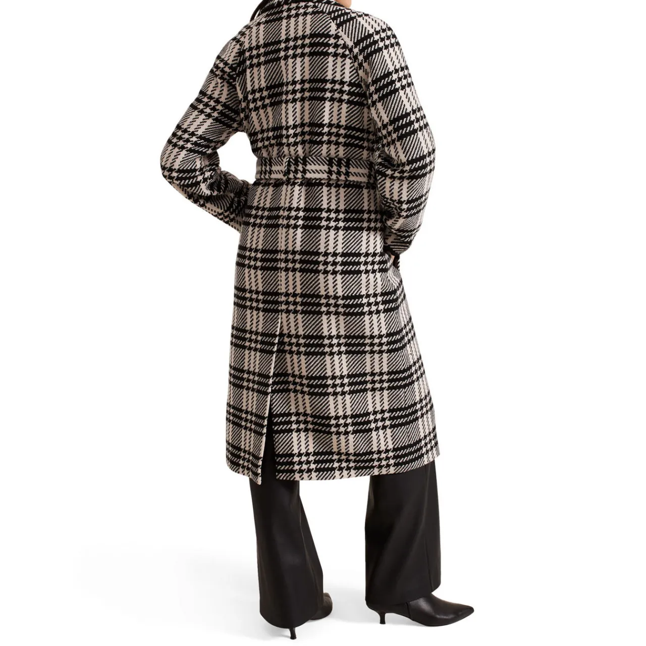 Clearance Cassie Check Wrap Coat Women Coats & Jackets