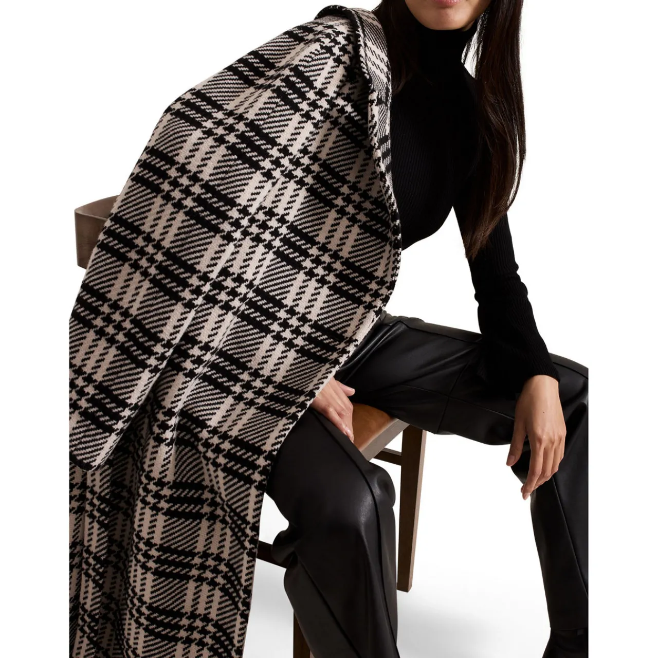 Clearance Cassie Check Wrap Coat Women Coats & Jackets