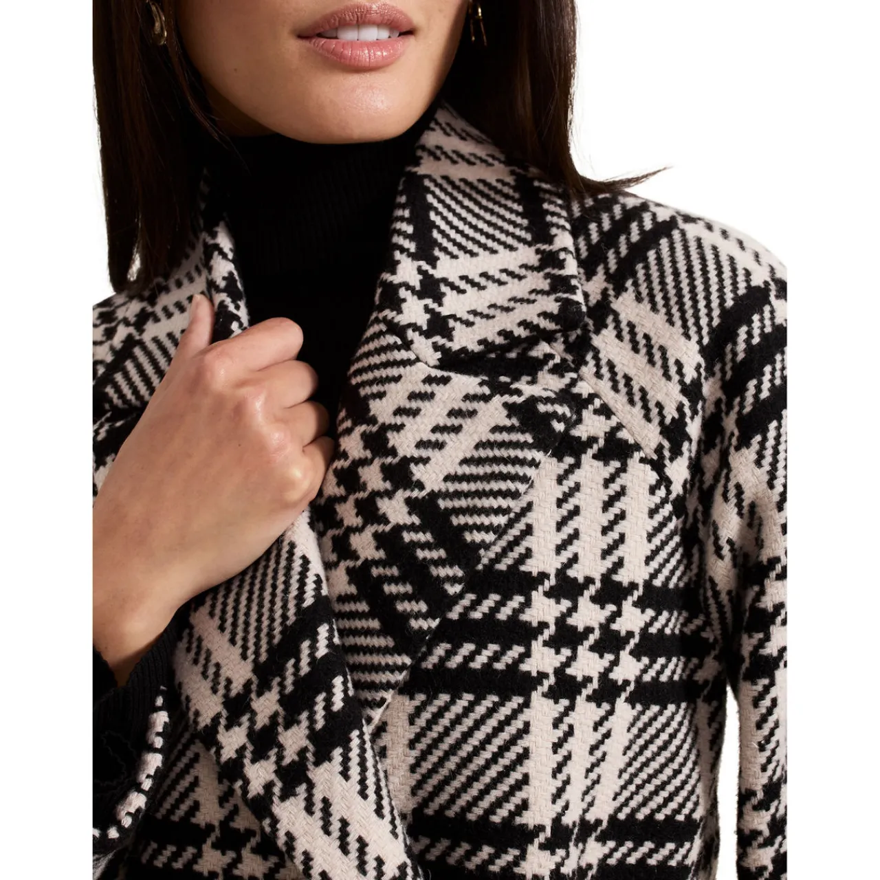 Clearance Cassie Check Wrap Coat Women Coats & Jackets