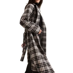 Clearance Cassie Check Wrap Coat Women Coats & Jackets
