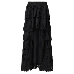 Clearance Cavarly Tiered Broderie High-Low Skirt Women Skirts