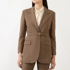 Discount Cerreto Belted Blazer Women Coats & Jackets