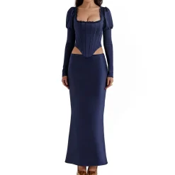 Best Charlene Satin Pencil Skirt Women Skirts