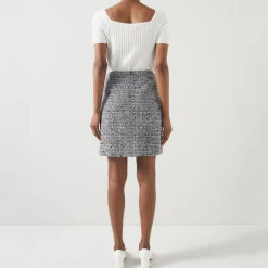 Charlie Tweed Mini Skirt Women Skirts