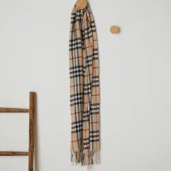 Online Check Lambswool Scarf Women Scarves
