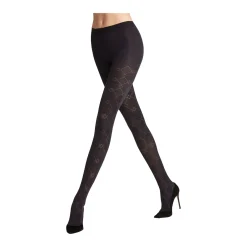 Check Mate Tights Black Women Hosiery