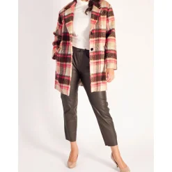 Best Check Pattern Coat Women Coats & Jackets